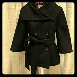 Old Navy black wool peacoat/ 3/4 length sleeves